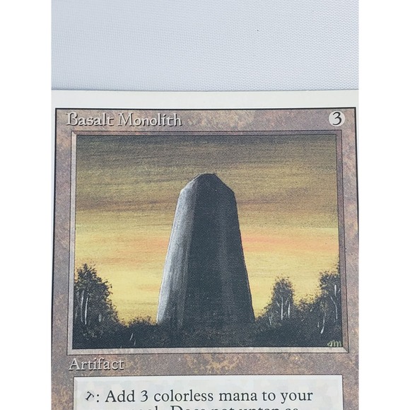 MTG Basalt Monolith Revised Edition 3rd Edition Artifact Magic Card 1994 - Picture 9 of 11